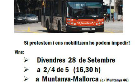 Acte reivindicatiu pel manteniment i millora de la línia de bus 192