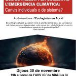 EMERGÈNCIA CLIMÀTICA. XERRADA-DEBAT 30 NOVEMBRE