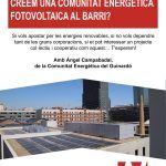 XERRADA INFORMATIVA SOBRE COMUNITATS ENERGÈTIQUES. 9 NOVEMBRE