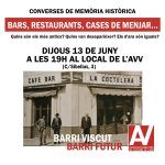 CONVERSES OBERTES BARRI VISCUT/BARRI FUTUR. 13 DE JUNY. BARS, RESTAURANTS, BODEGUES I CASES DE MENJAR