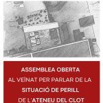 L’ATENEU DEL CLOT ESTÀ EN PERILL DE DESAPARICIÓ. ASSEMBLEA OBERTA 29 OCTUBRE