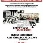 CONVERSES OBERTES BARRI VISCUT/BARRI FUTUR. 16 GENER. EL JOVENT